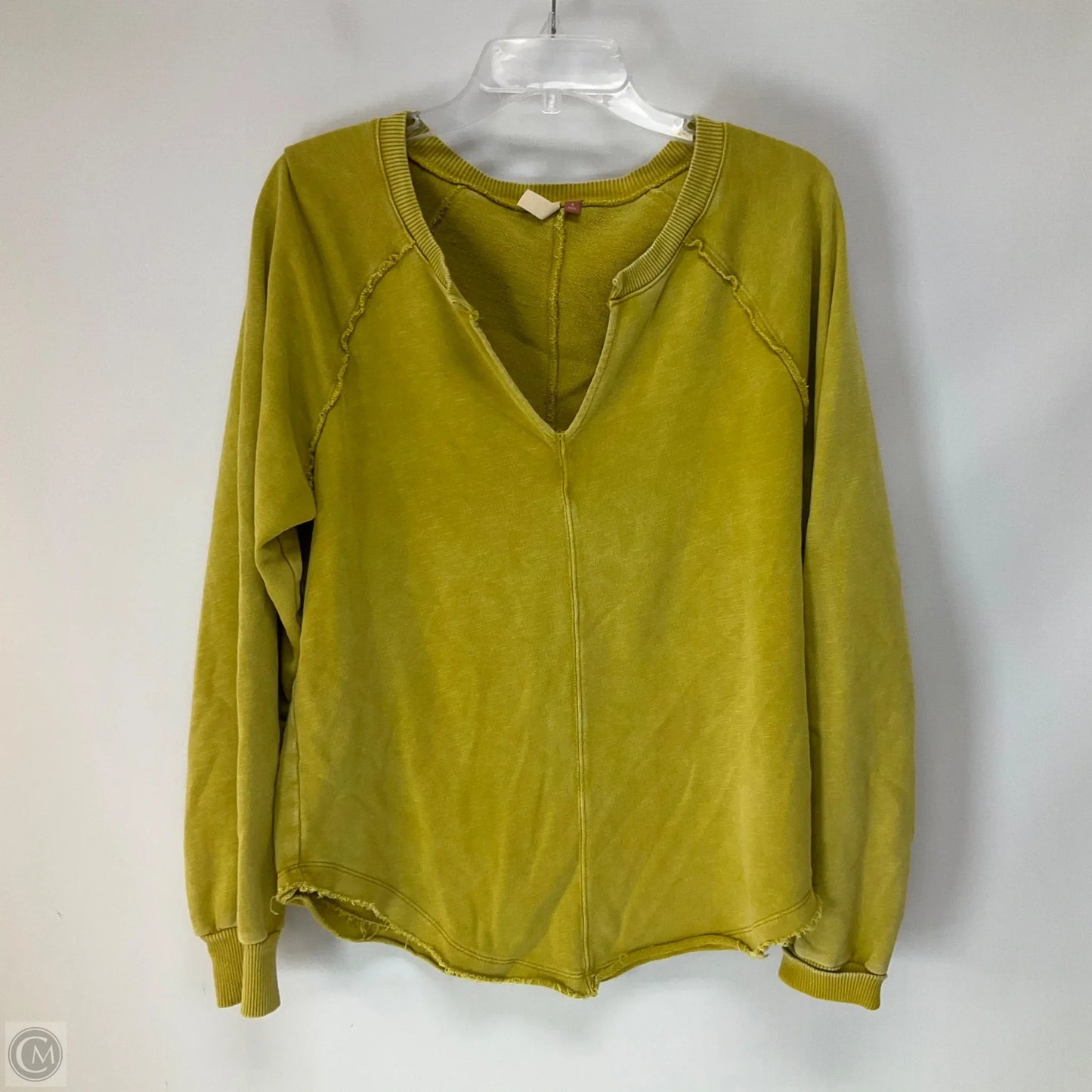 Sweatshirt Crewneck By Pilcro In Yellow, Size: S