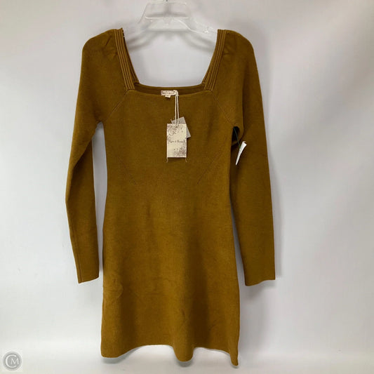 Dress Sweater By Hem & Thread In Tan, Size: S