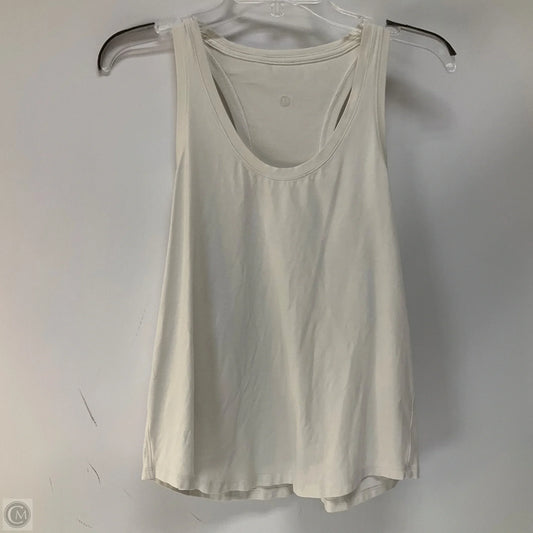 Athletic Tank Top By Lululemon In White, Size: 8