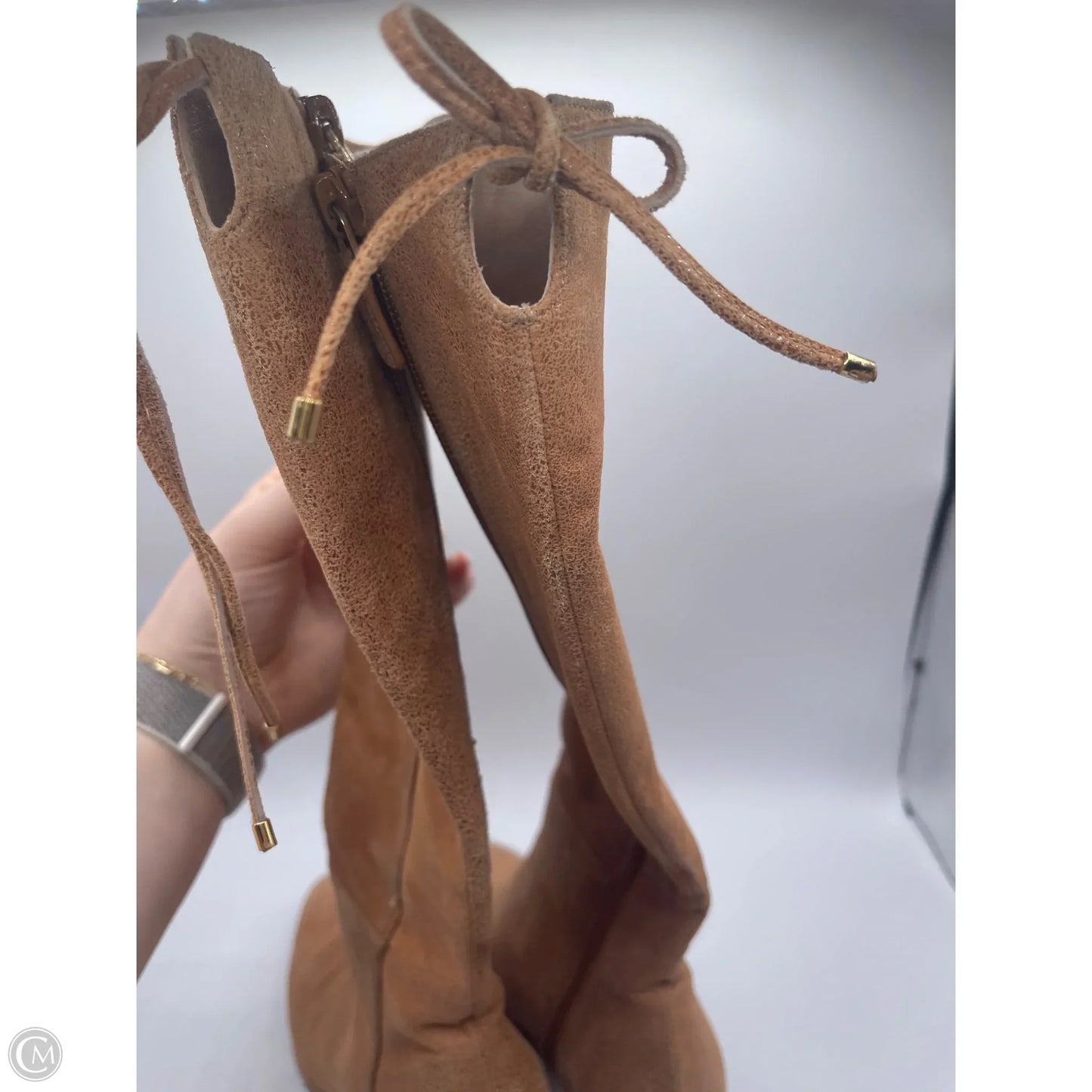 Boots Designer By Stuart Weitzman In Tan, Size: 6