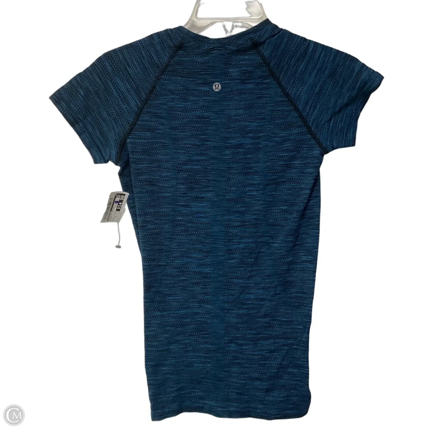 Athletic Top Short Sleeve By Lululemon In Blue, Size: 6