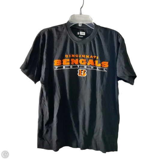 Athletic Top Short Sleeve By Nfl In Black, Size: L