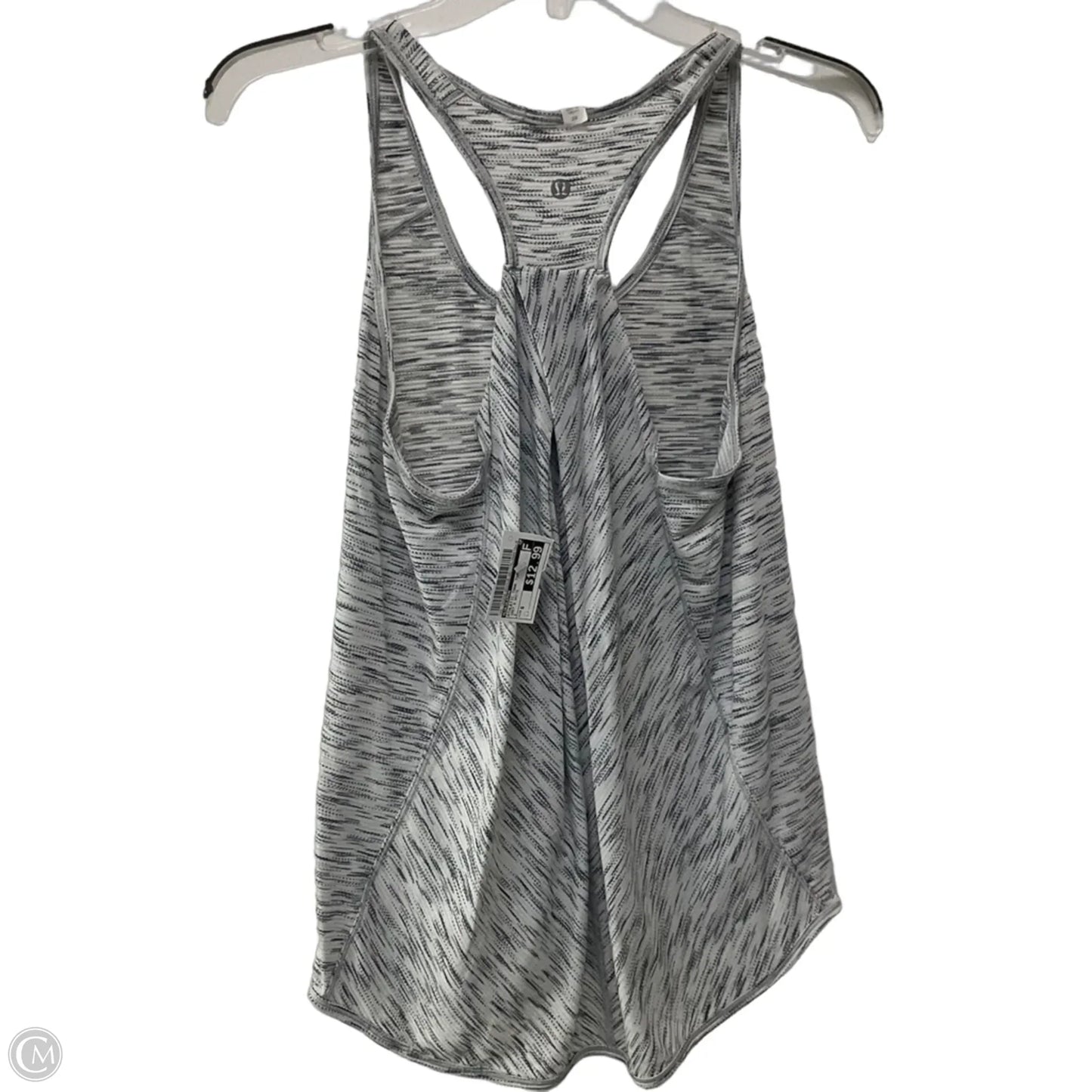 Athletic Tank Top By Lululemon In Grey & White, Size: 6