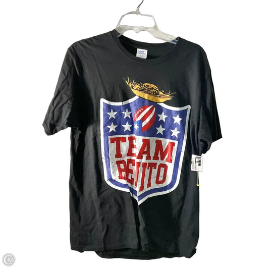 Athletic Top Short Sleeve By Port & Company In Black, Size: L
