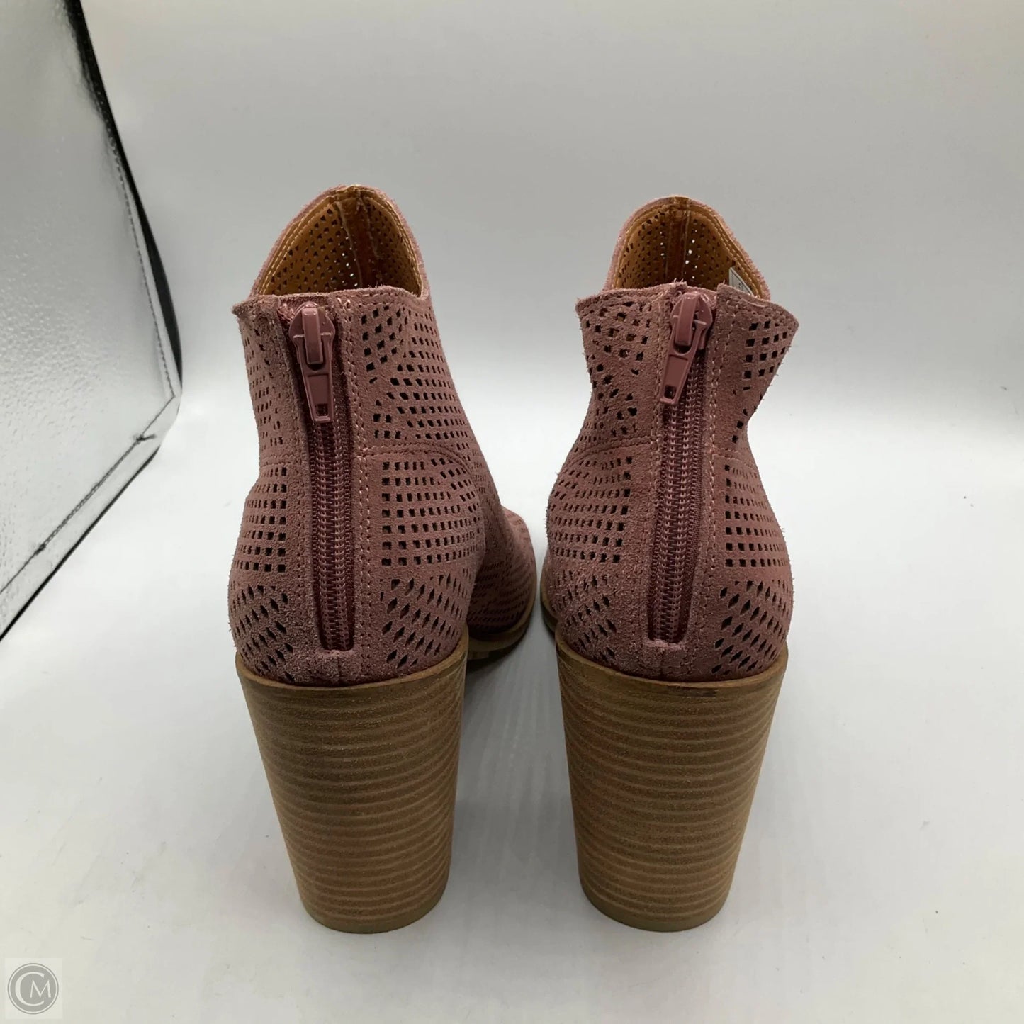 Boots Ankle Heels By Lucky Brand In Pink, Size: 10