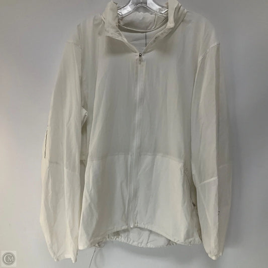 Jacket Windbreaker By Lululemon In White, Size: Xl