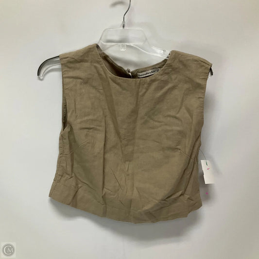Top Sleeveless By Abercrombie And Fitch In Tan, Size: Xxs