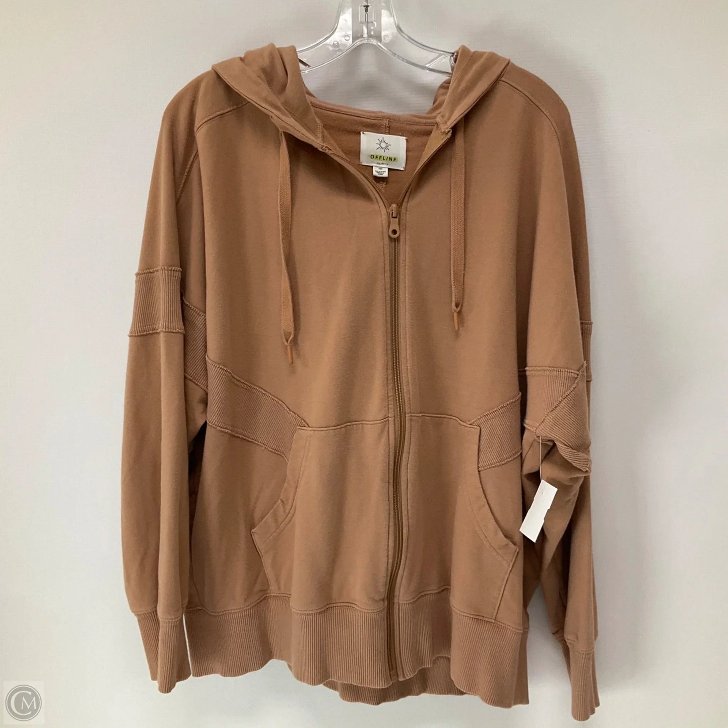 Athletic Sweatshirt Hoodie By Offline In Orange, Size: L