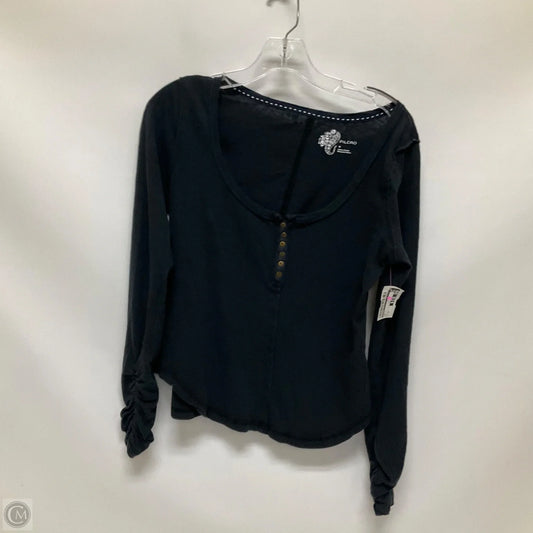 Top Long Sleeve By Pilcro In Navy, Size: M