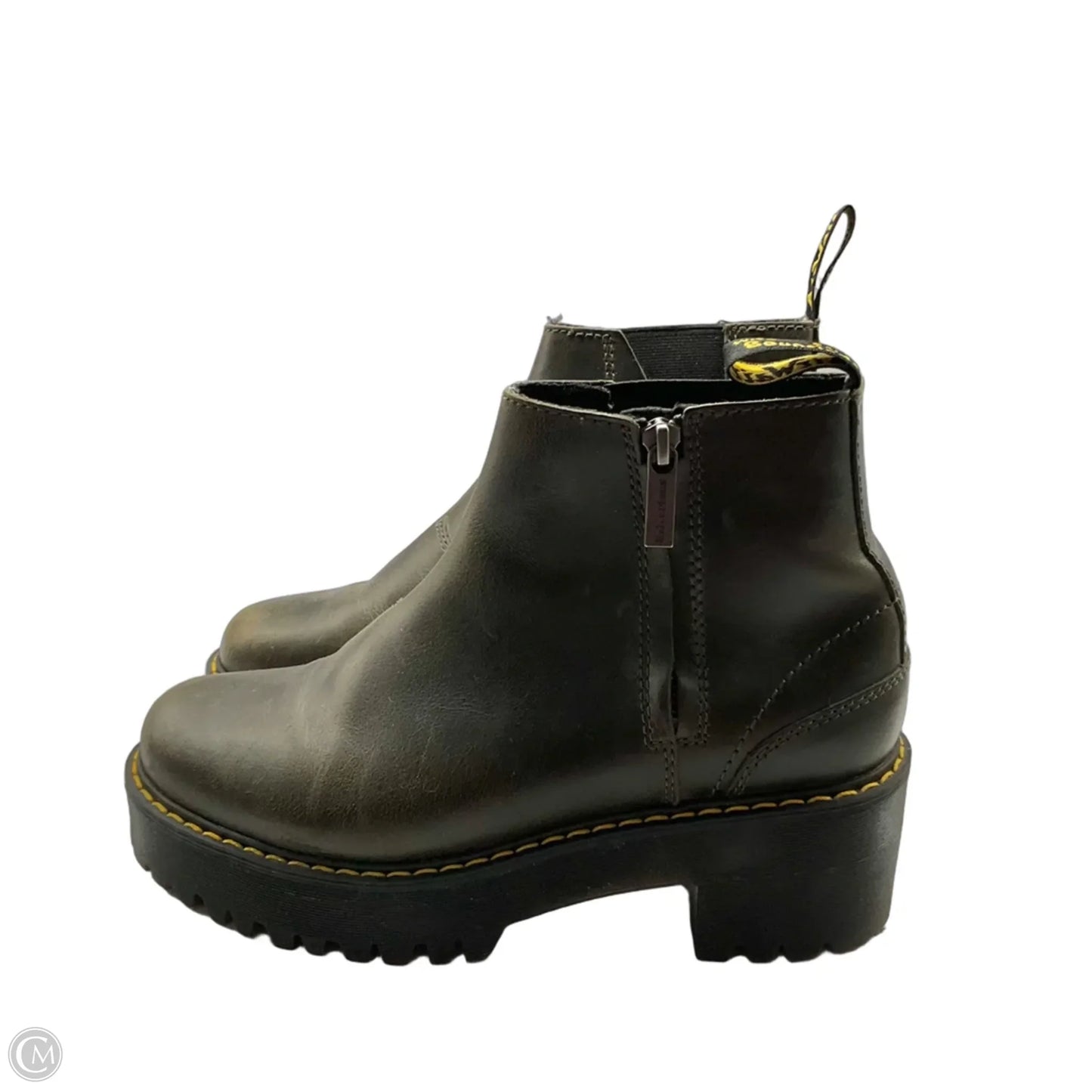 Boots Ankle Heels By Dr Martens In Brown, Size: 8