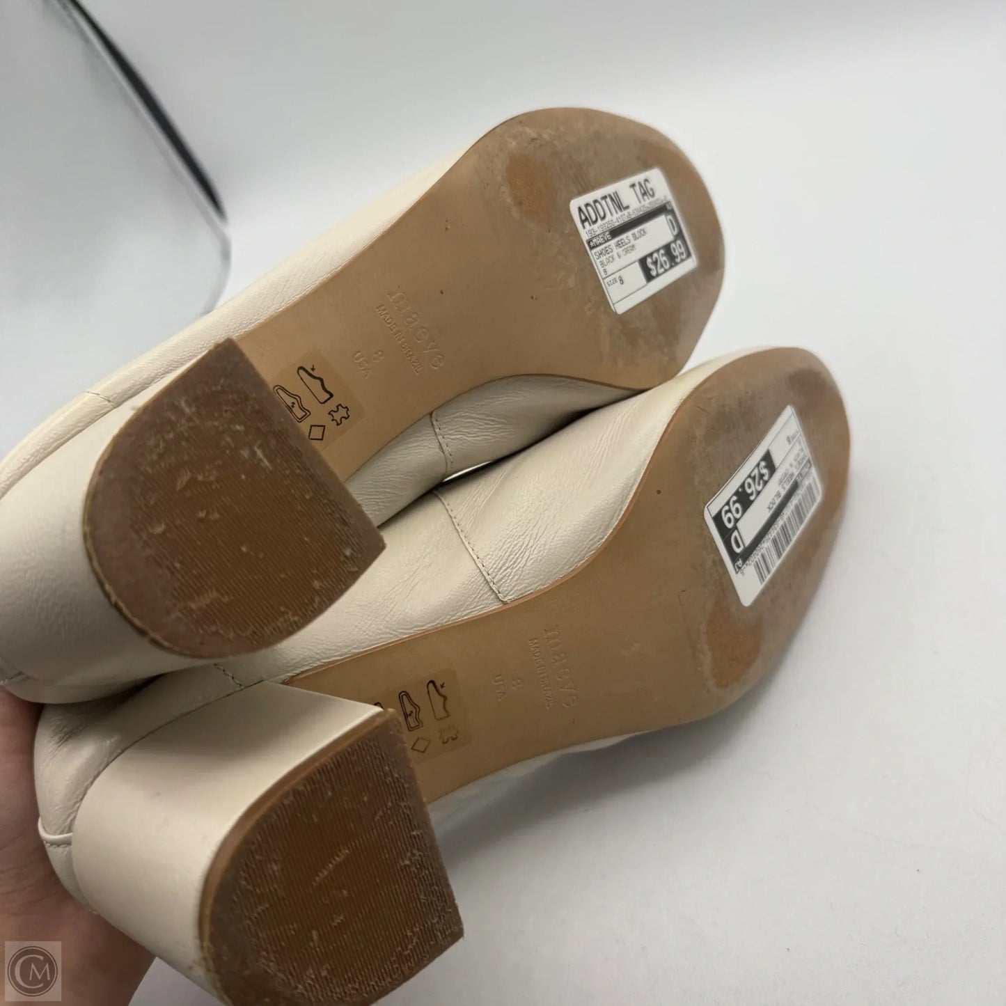 Shoes Heels Block By Maeve In Black & Cream, Size: 8