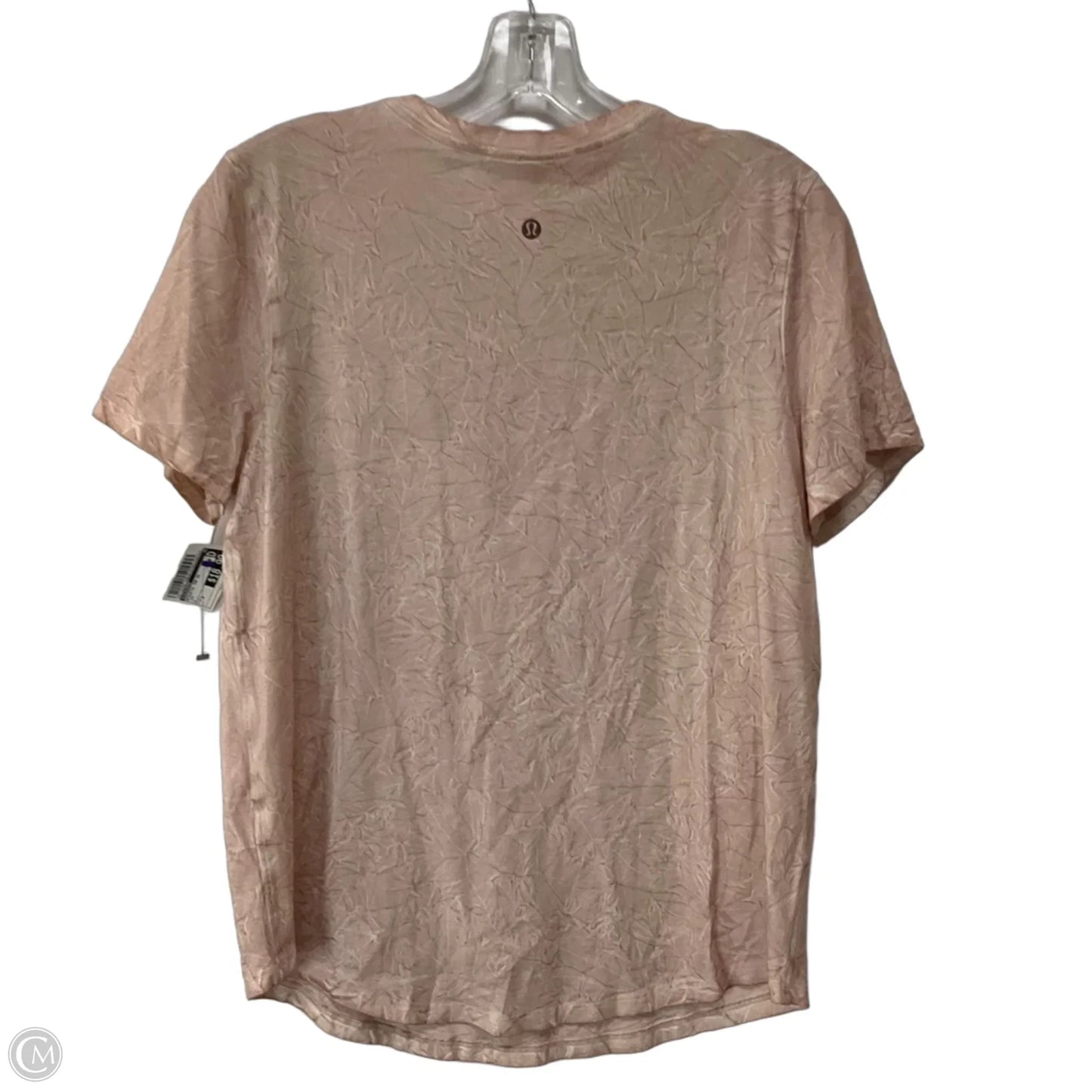Athletic Top Short Sleeve By Lululemon In Tan, Size: 8