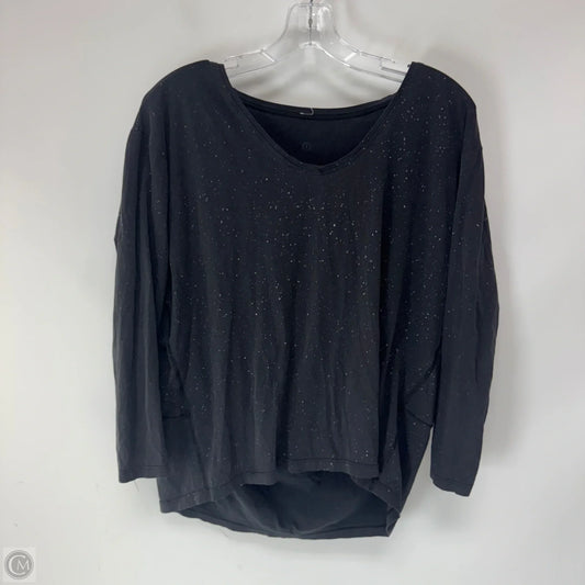 Top 3/4 Sleeve By Lululemon In Black, Size: 6