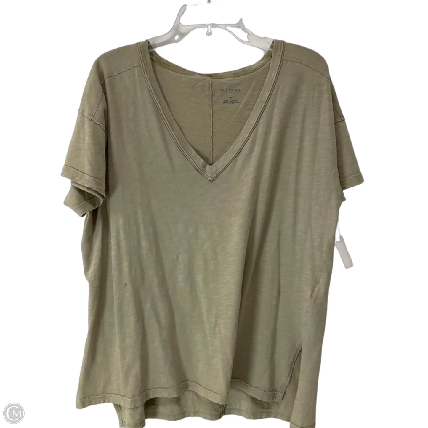 Top Short Sleeve Basic By Pilcro In Tan, Size: M