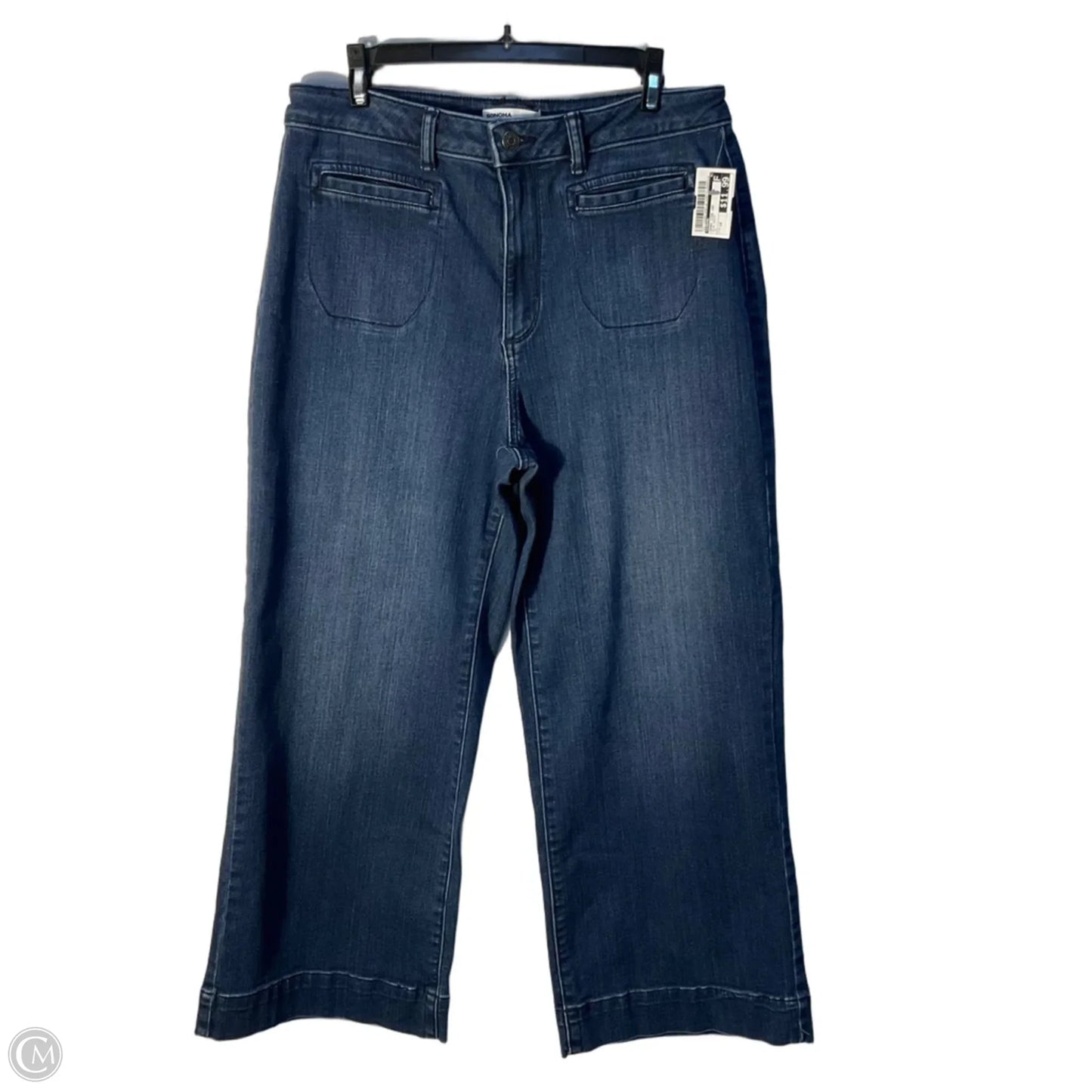 Jeans Wide Leg By Sonoma In Blue Denim, Size: 14