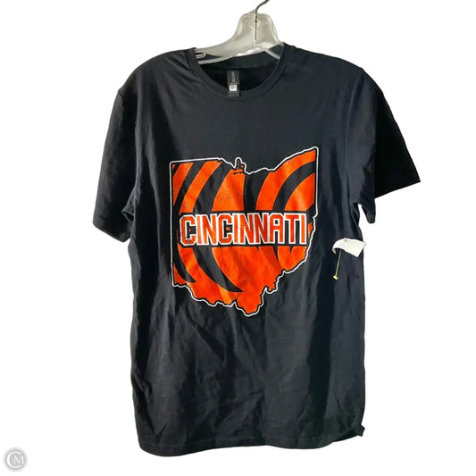 Athletic Top Short Sleeve By Gildan In Black, Size: S