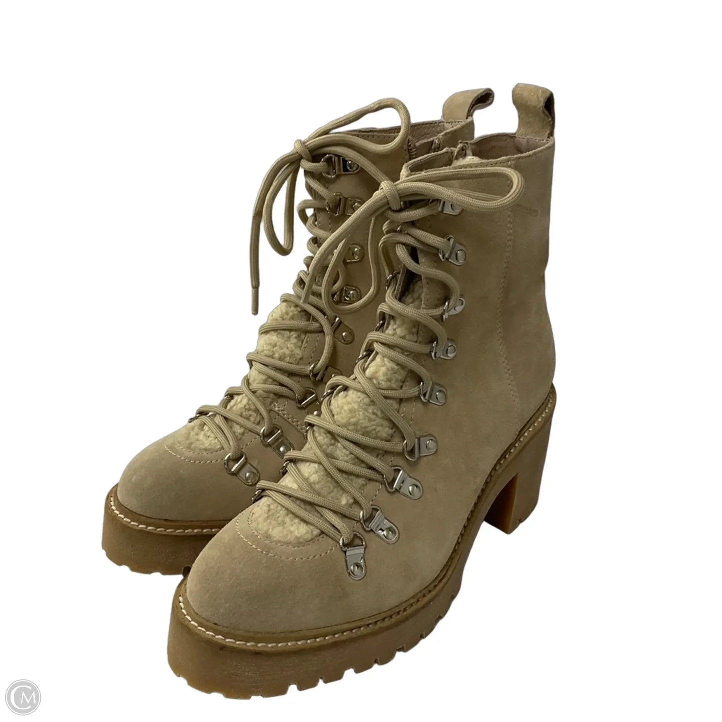 Boots Ankle Heels By Jeffrey Campbell In Tan, Size: 9.5