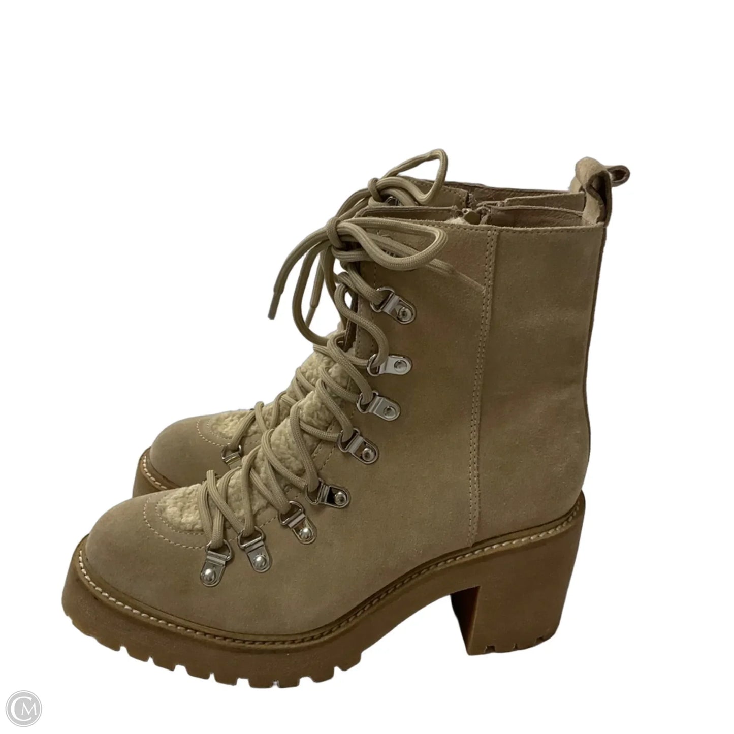Boots Ankle Heels By Jeffrey Campbell In Tan, Size: 9.5