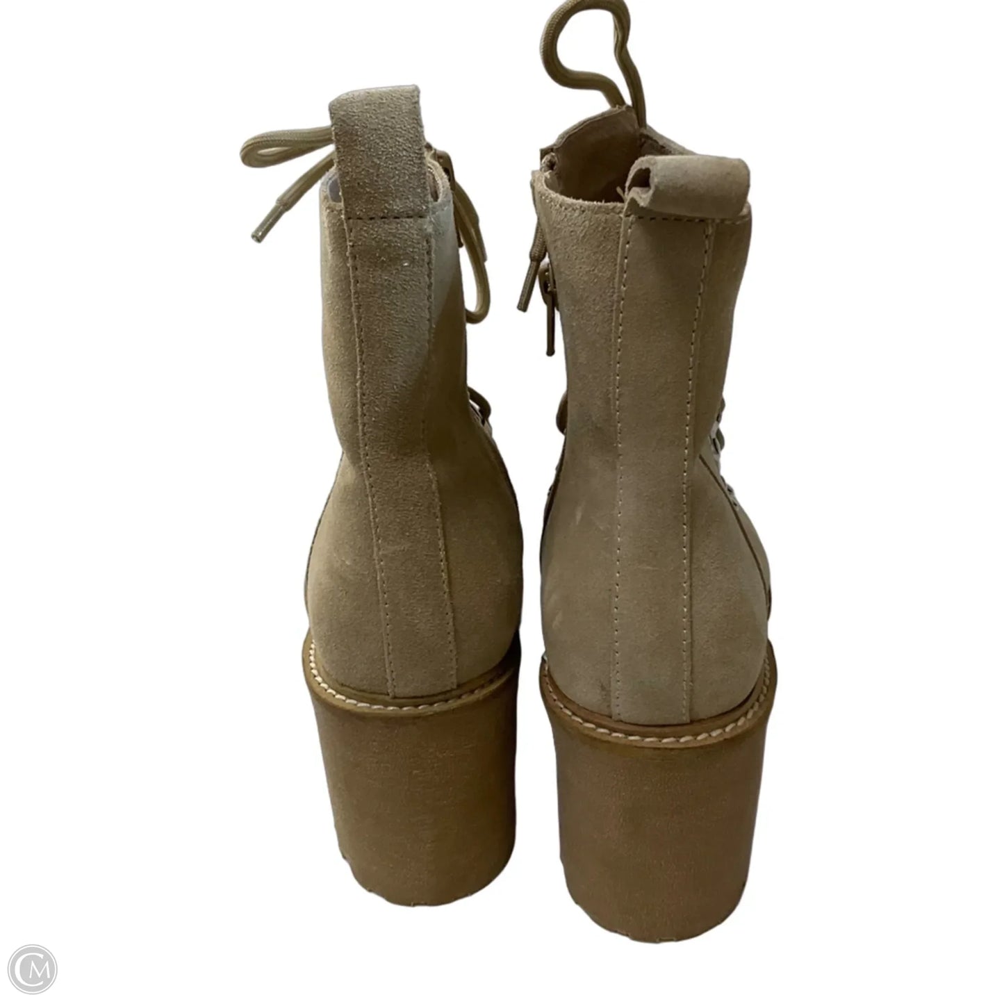 Boots Ankle Heels By Jeffrey Campbell In Tan, Size: 9.5