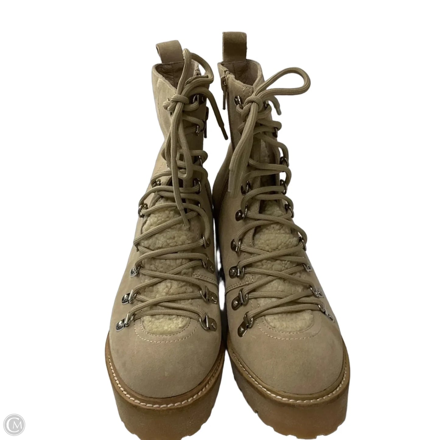 Boots Ankle Heels By Jeffrey Campbell In Tan, Size: 9.5