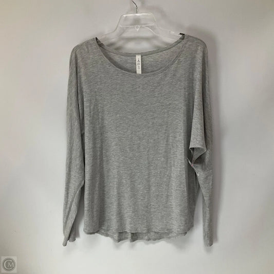 Athletic Top Long Sleeve Crewneck By Lululemon In Grey, Size: 8