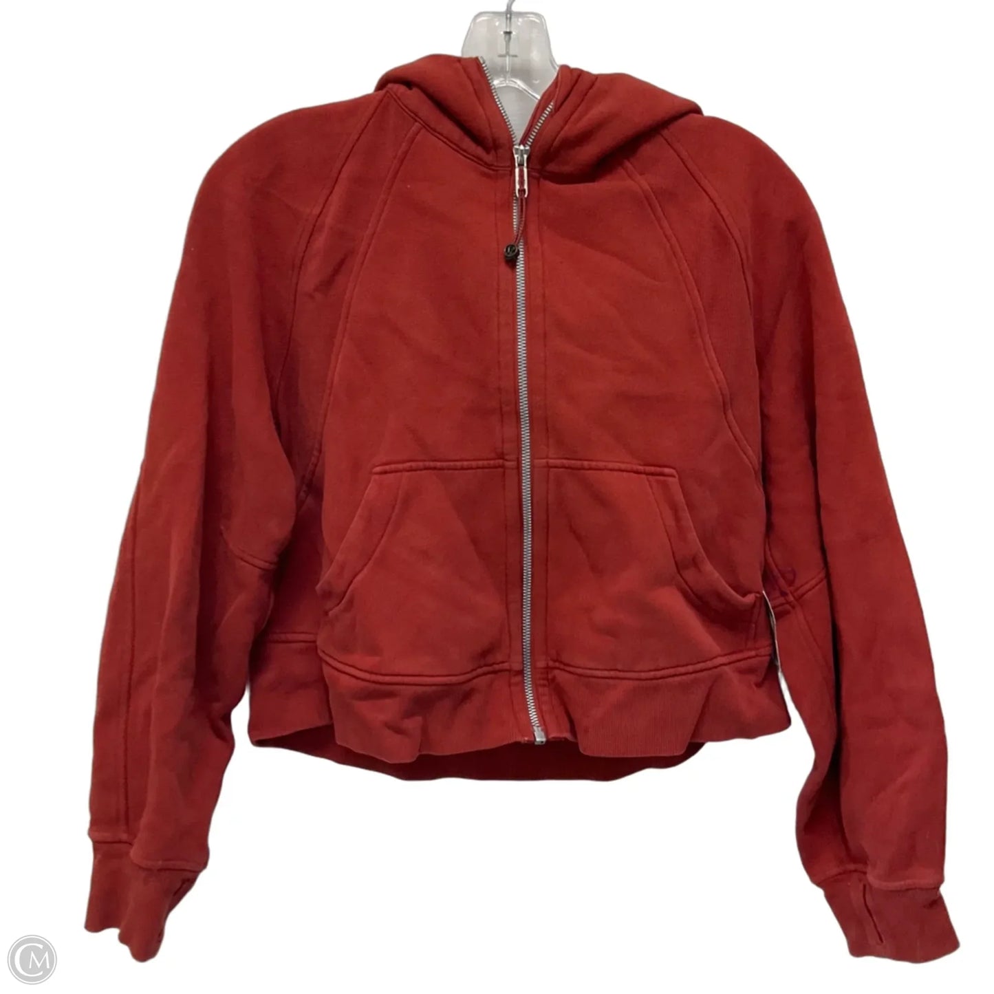 Athletic Jacket By Lululemon In Orange, Size: S