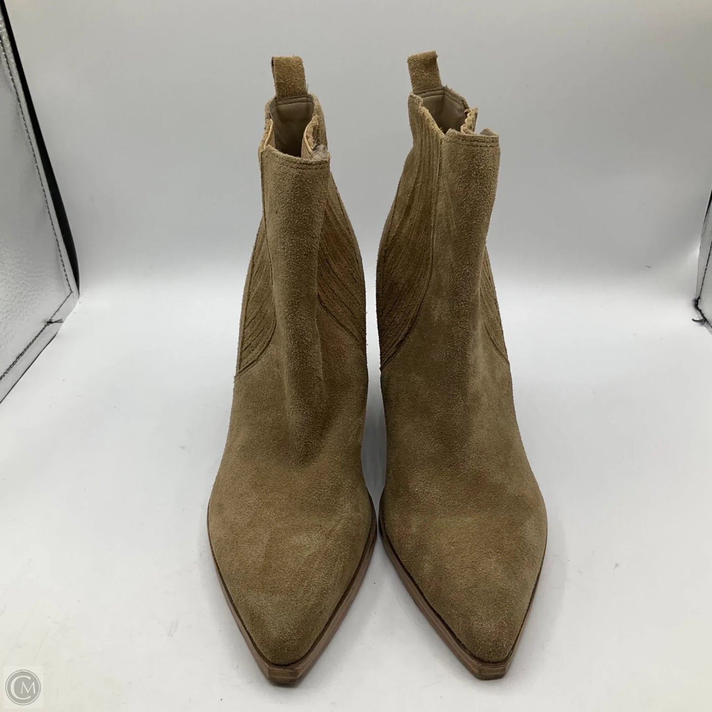 Boots Ankle Heels By Marc Fisher In Beige, Size: 7.5
