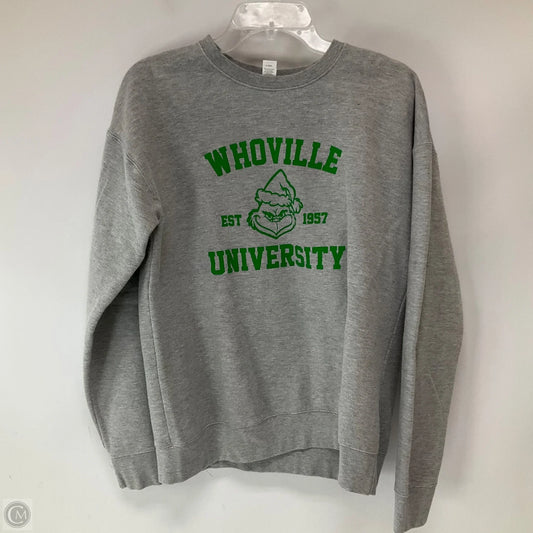 Sweatshirt Crewneck By Tultex In Grey, Size: M