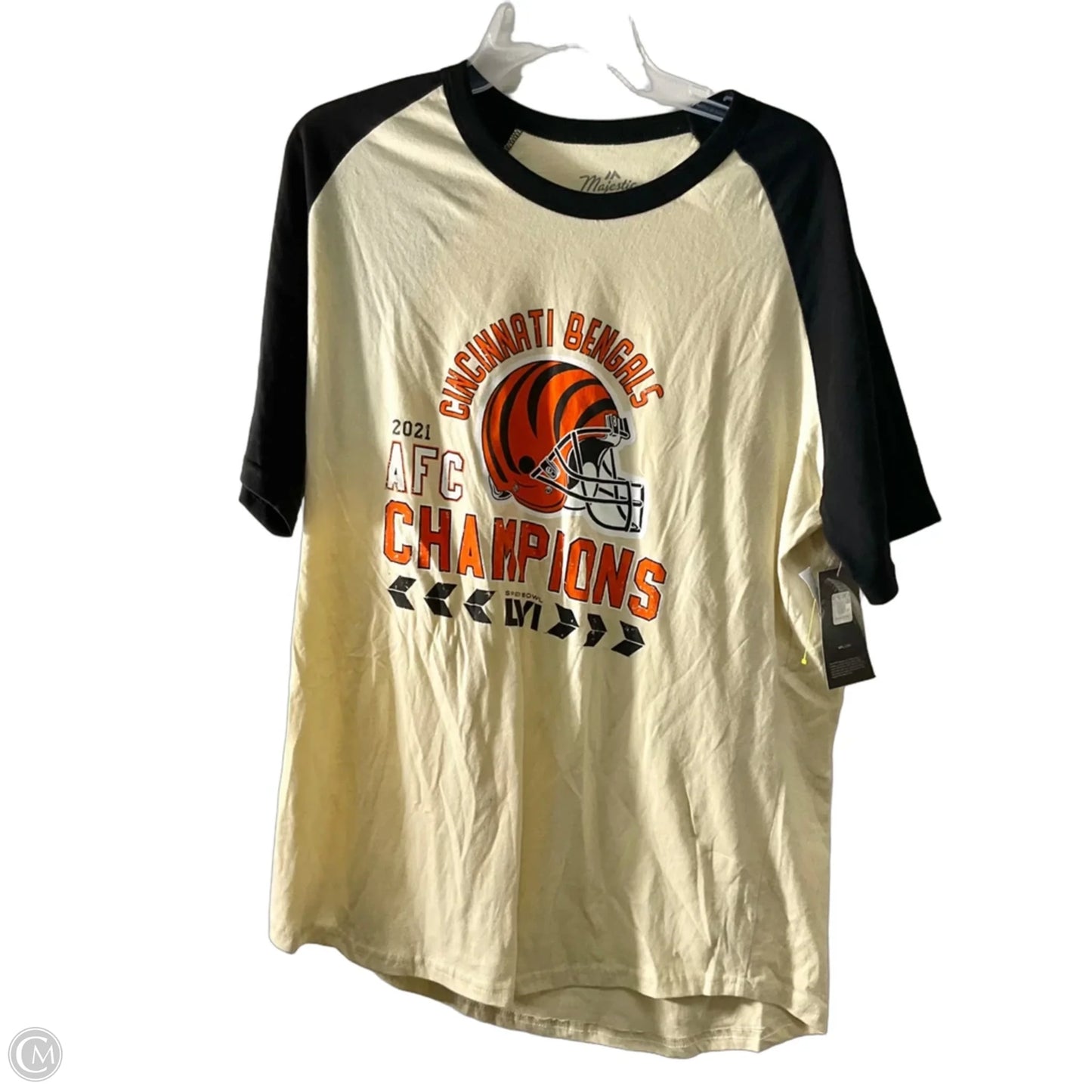 Top Short Sleeve By Cmf In Cream, Size: 2x