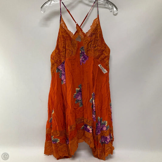 Dress Casual Midi By Free People In Orange & Purple, Size: M