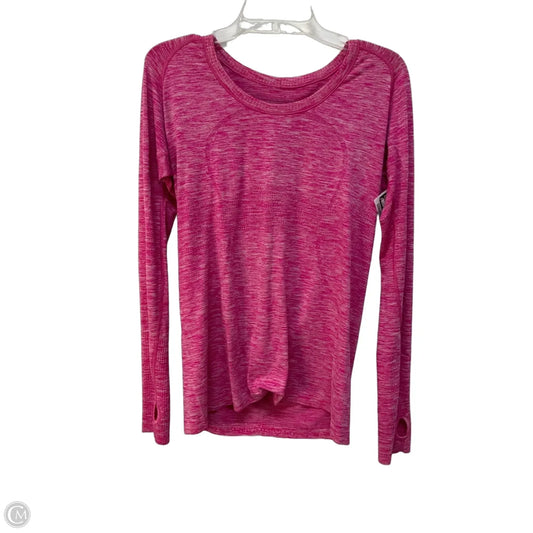 Athletic Top Long Sleeve Crewneck By Lululemon In Pink, Size: 12