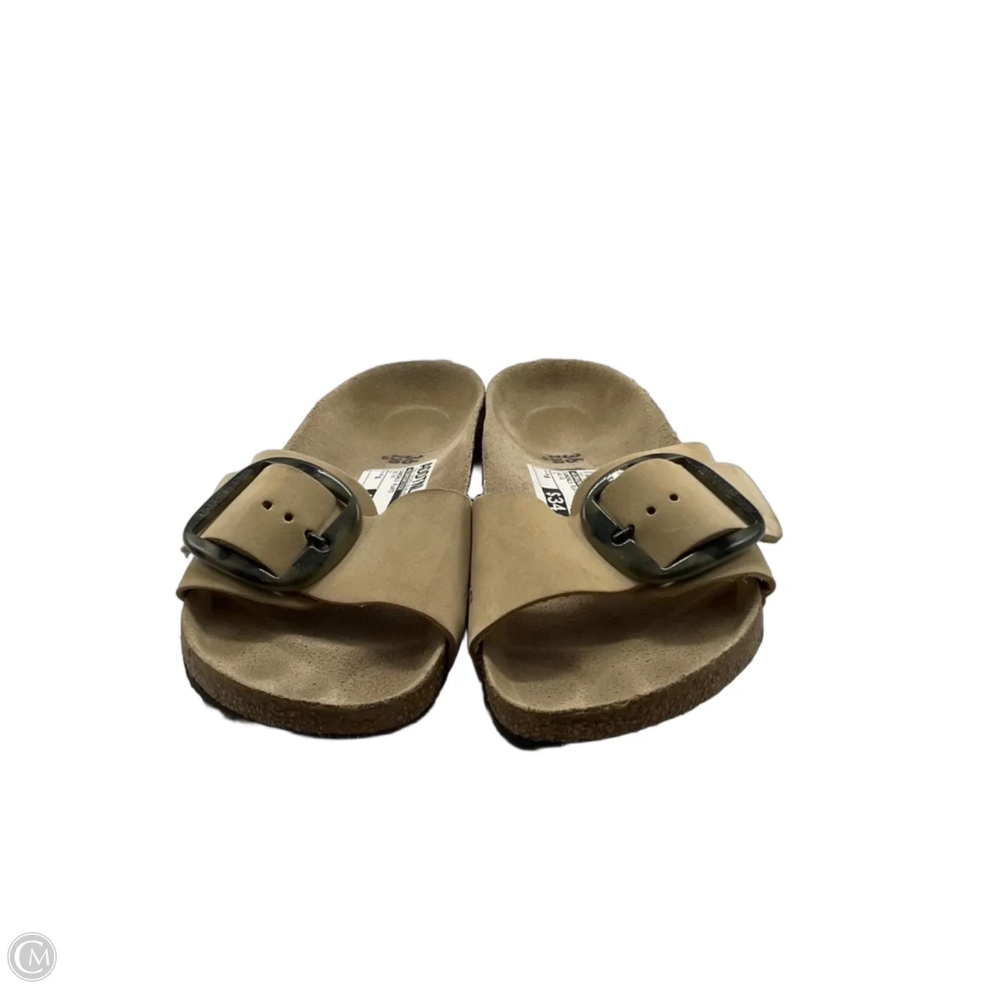 Sandals Flats By Birkenstock In Beige, Size: 6