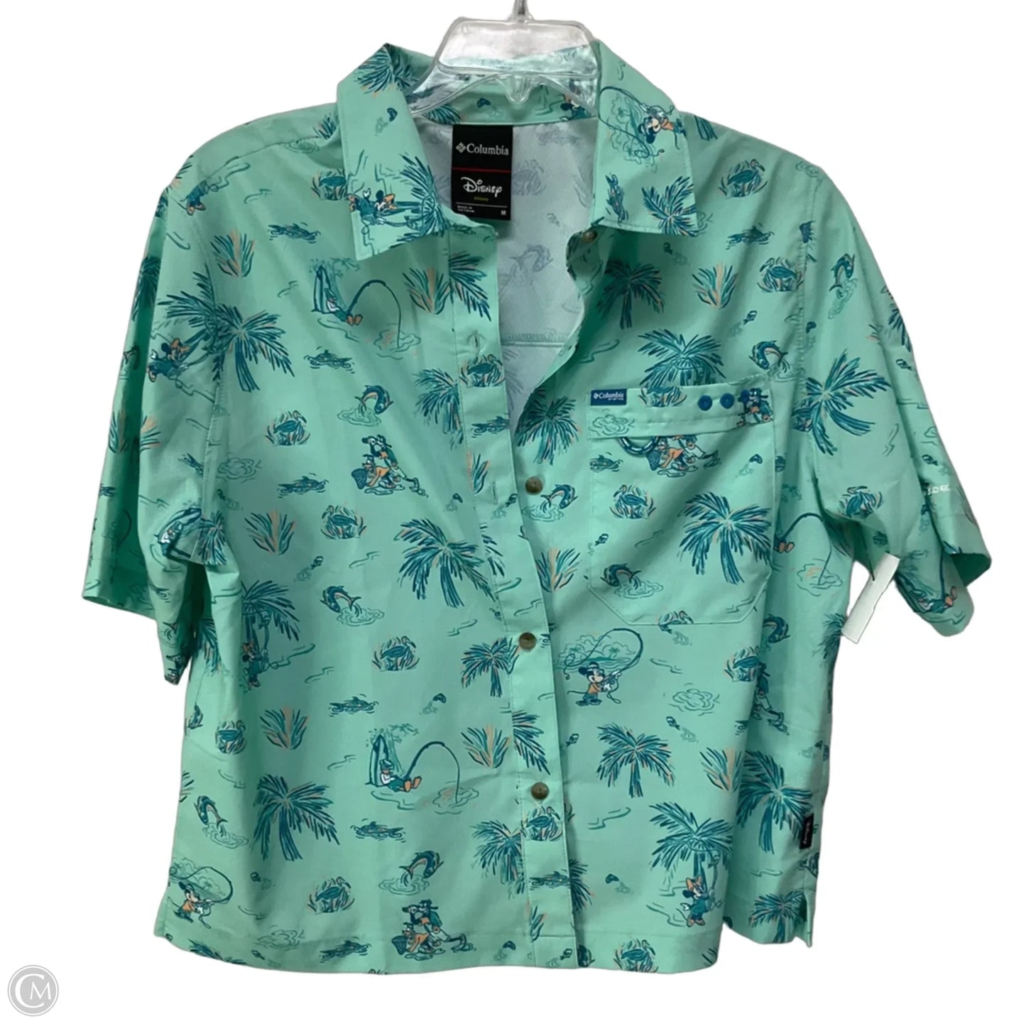 Top Short Sleeve By Columbia In Teal, Size: M