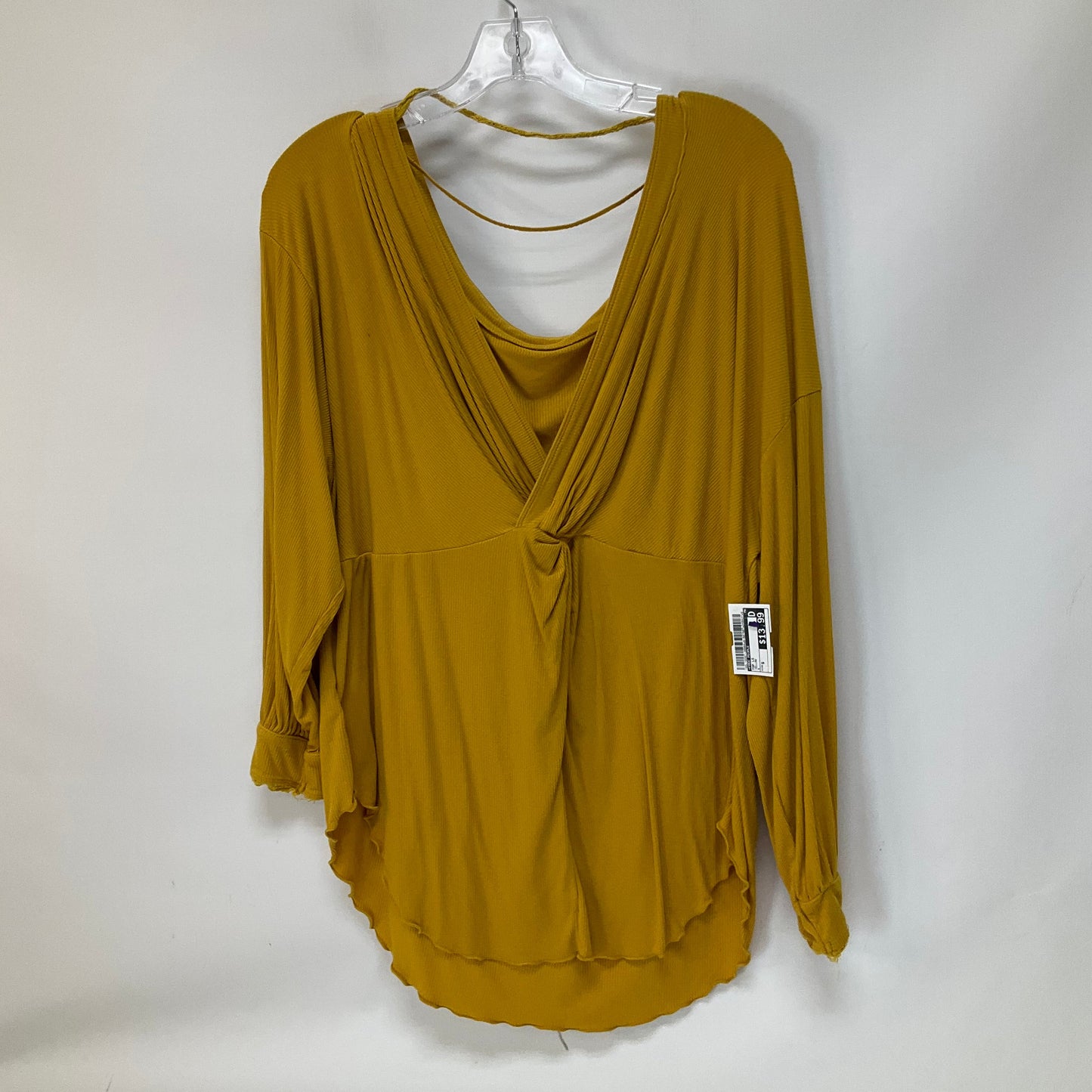 Yellow Top Long Sleeve Free People, Size S