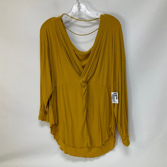 Yellow Top Long Sleeve Free People, Size S