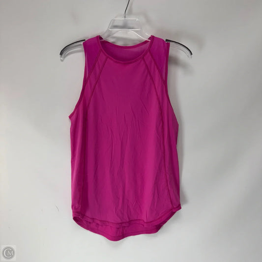 Athletic Tank Top By Lululemon In Pink, Size: 6