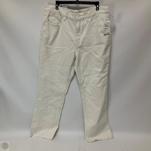Jeans Straight By Good American In White Denim, Size: 14