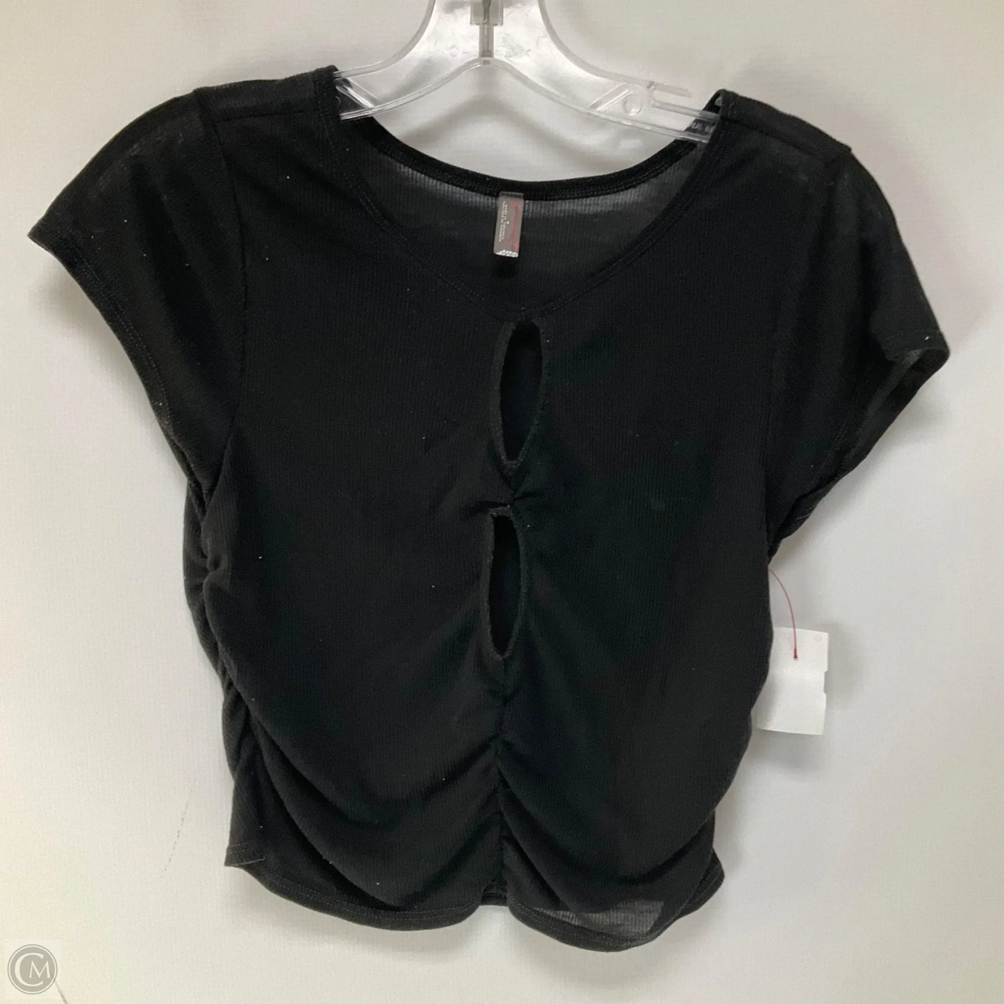 Top Short Sleeve By Free People In Black, Size: M