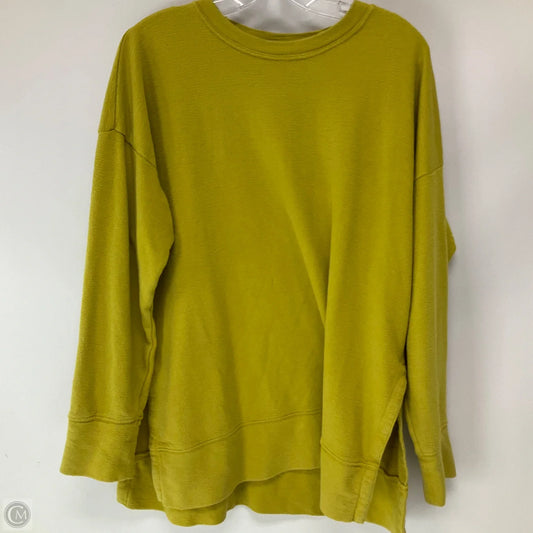 Top Long Sleeve By Aerie In Chartreuse, Size: M