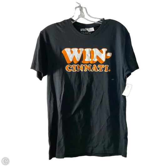 Athletic Top Short Sleeve By Bella + Canvas In Black, Size: S