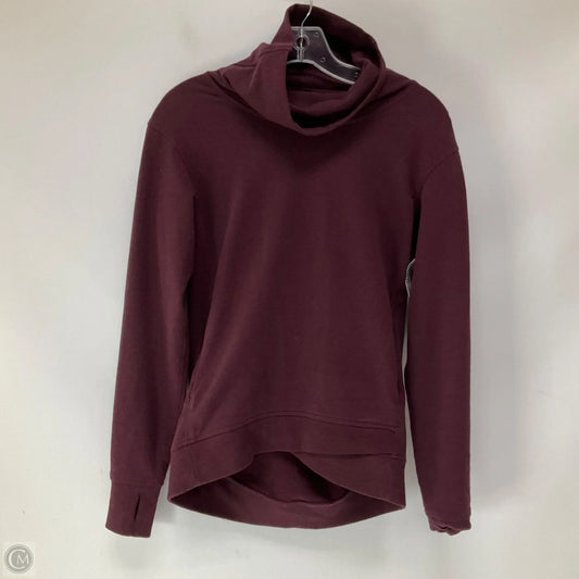Athletic Top Long Sleeve Collar By Lululemon In Purple, Size: 8