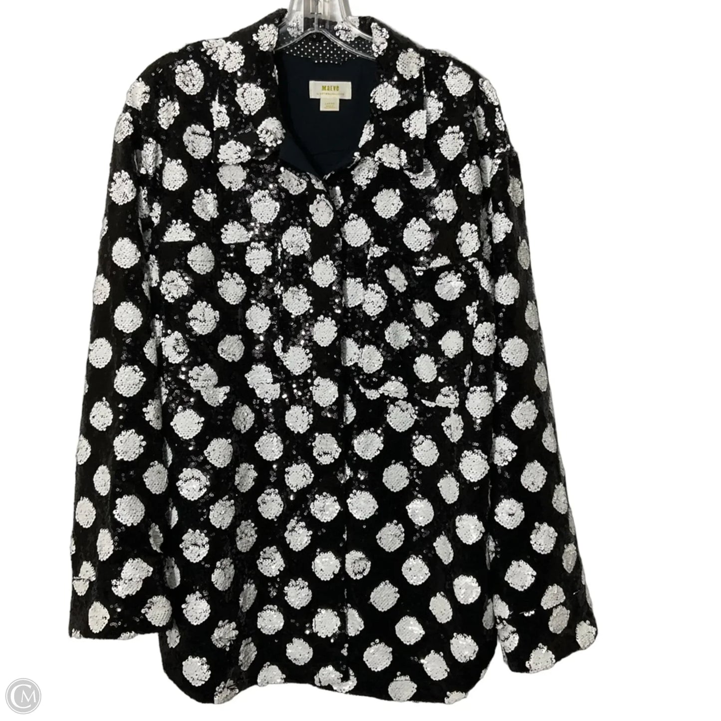 Blazer By Maeve In Polkadot Pattern, Size: L
