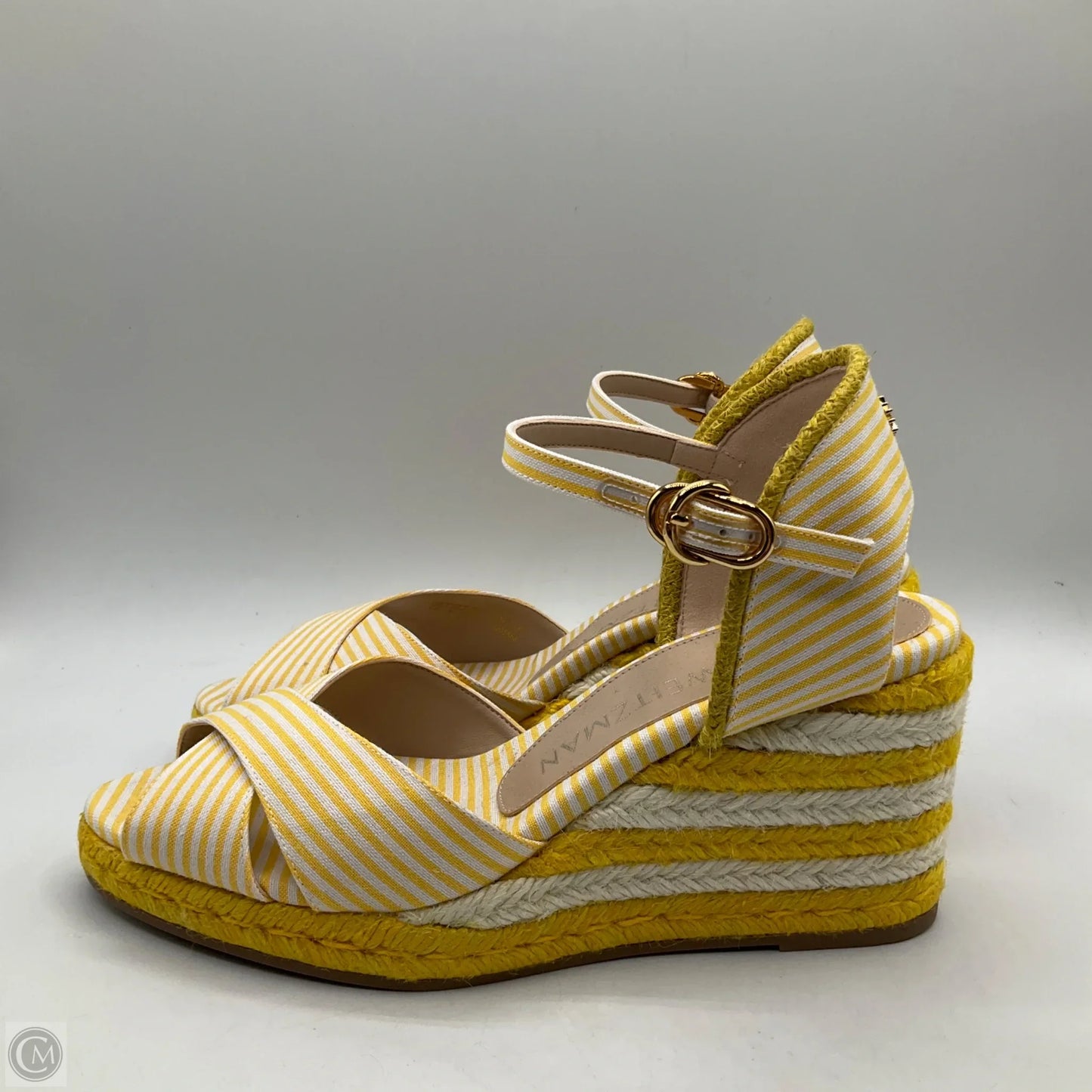 Sandals Designer By Stuart Weitzman In Yellow, Size: 7