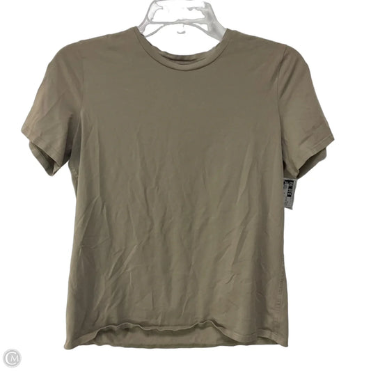 Athletic Top Short Sleeve By Lululemon In Tan, Size: 6