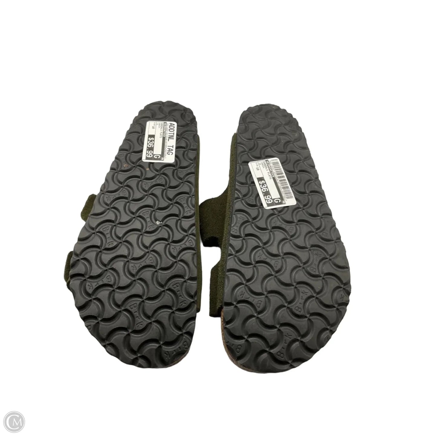 Sandals Flats By Birkenstock In Green, Size: 10