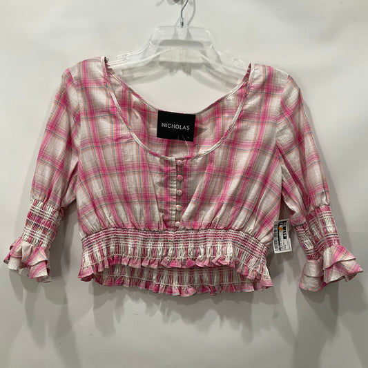 Pink Top 3/4 Sleeve Nicholas, Size S