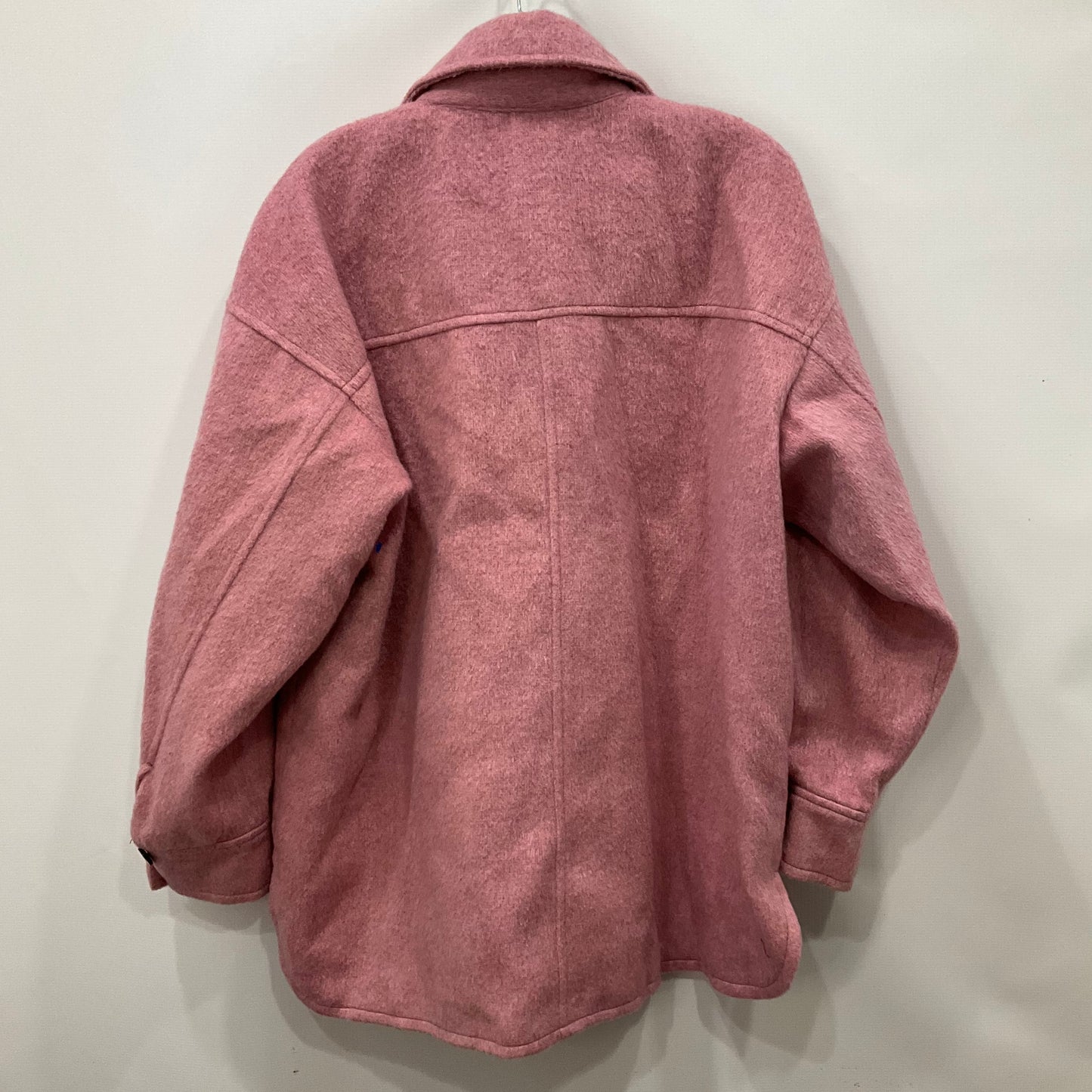 Jacket Shirt By H&m In Pink, Size: S