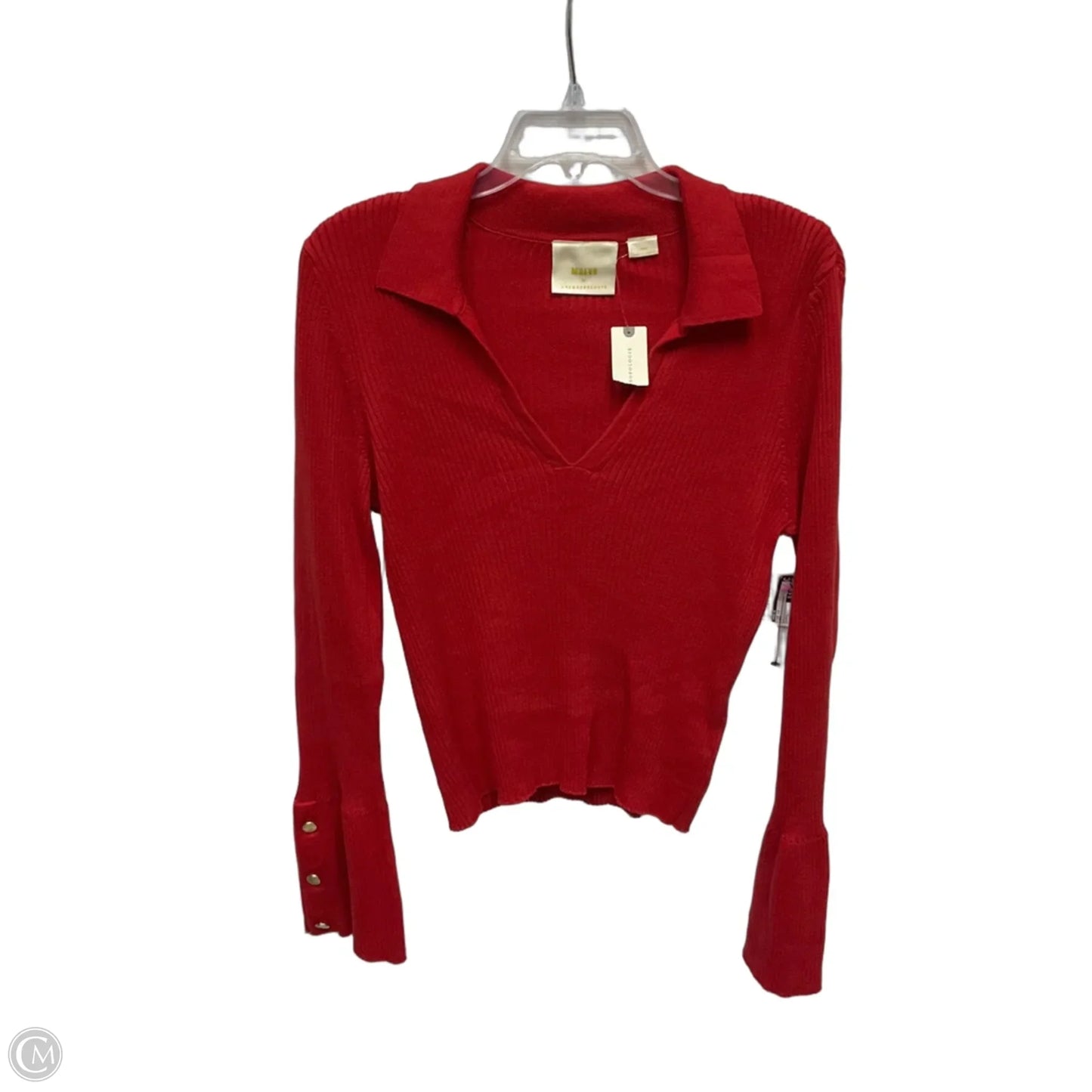 Top Long Sleeve By Maeve In Red, Size: L