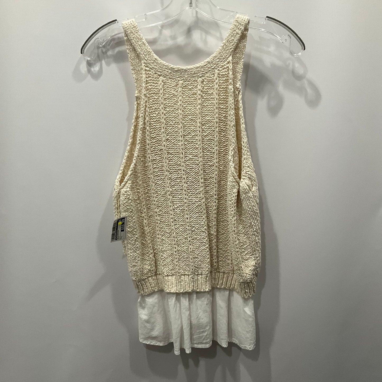 Top Sleeveless By Anthropologie In Cream, Size: L