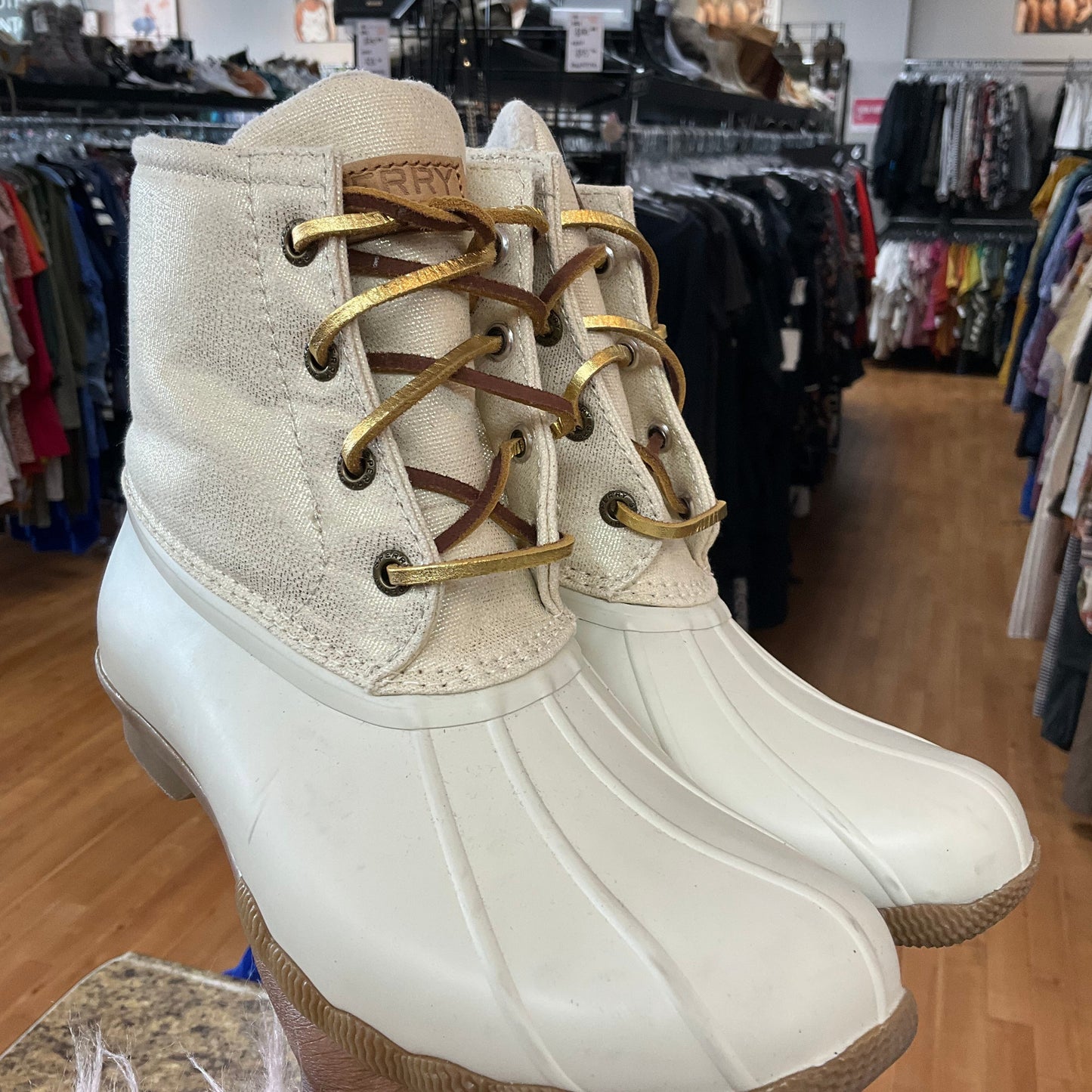 Boots Snow By Sperry In Cream, Size: 6.5